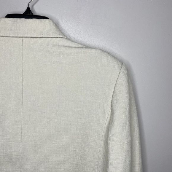 TOTEME Blazer Womens Small S Cream Loreo Oversized Boyfriend Jacket Textured - Picture 8 of 9